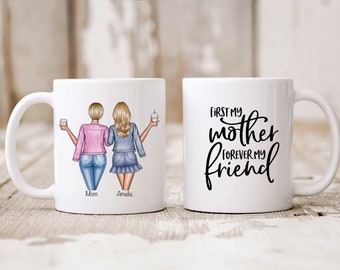 Personalized Mother’s Day Gifts | Gifts For Her | Gifts For Mom | First My Mom Always My Friend | Mom And Daughter | Birthday Gifts For Mom