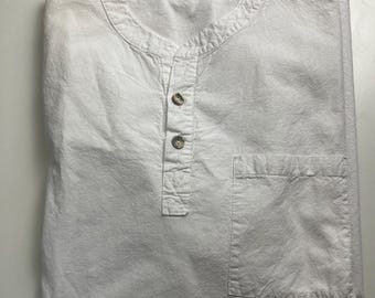 Herren Kuba Hemd XL Weiß Baumwolle Made in Spain Zustand gebraucht Sehr gut