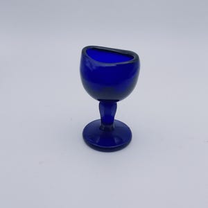 Genuine John Bull Cobalt Eye Wash Cup,  Antique Ocular Care, Optical Collector, Glass Collector, Excellent Condition