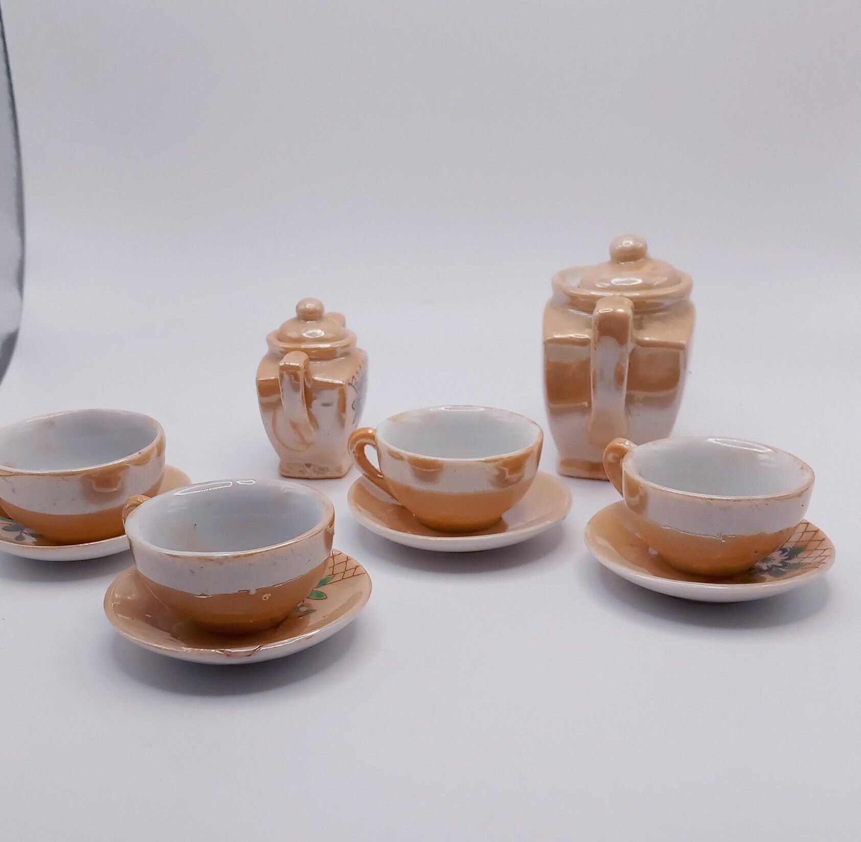 1930s Japanese Childrens Lusterware Tea Set 17 Pieces Box | eBay