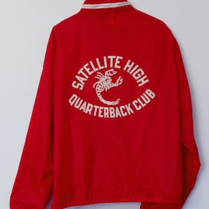 Satellite Beach High School, Scorpions, Quarterback Club, 1960s Champion Windbreaker, Extra Large, Scarlett Red