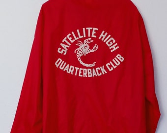 Satellite Beach High School, Scorpions, Quarterback Club, 1960s Champion Windbreaker, Extra Large, Scarlett Red