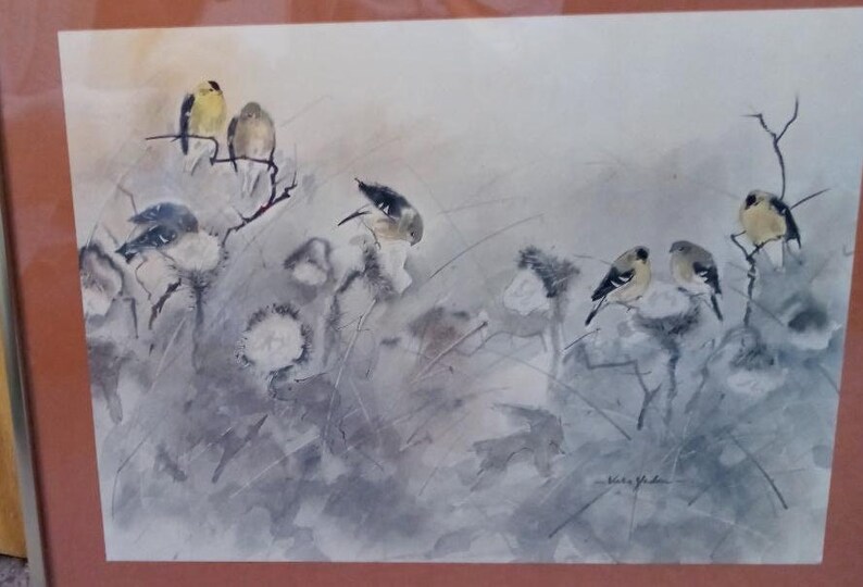 Vern Yadon deals Print of Finches Watercolor