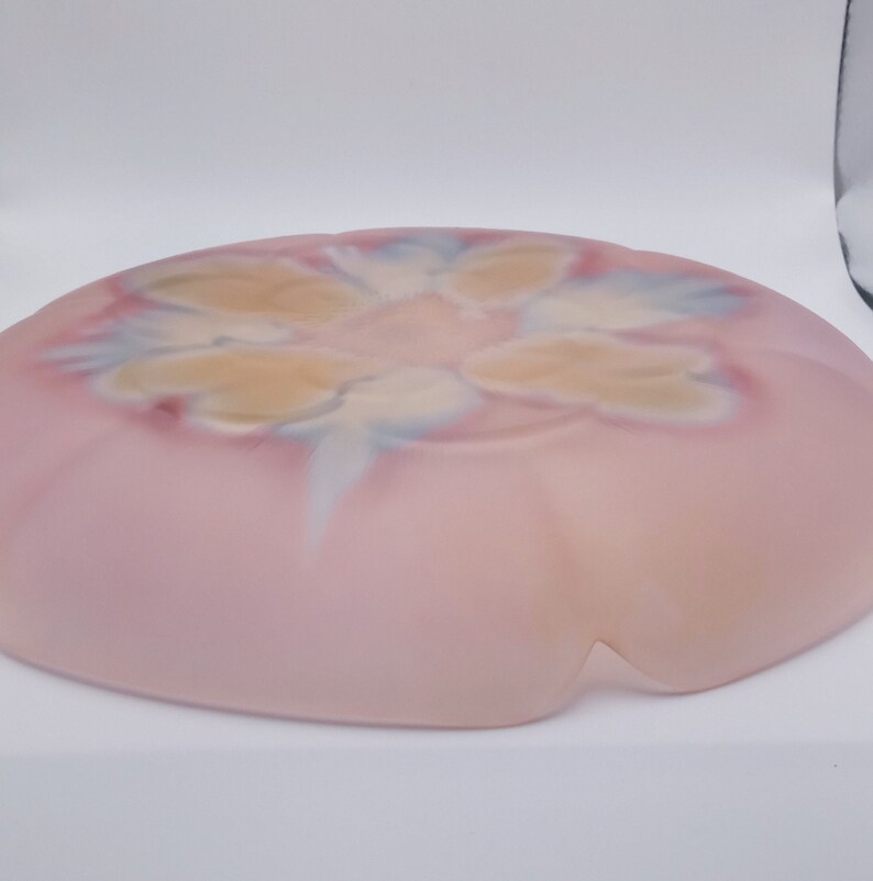 Hand Painted Frosted Glass Bowl by Al Rama Israel Etsy