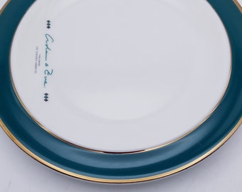 米国盤『バタリアン』 Adam and Eve Sensuous Urbanites Rimmed Green Band Plates