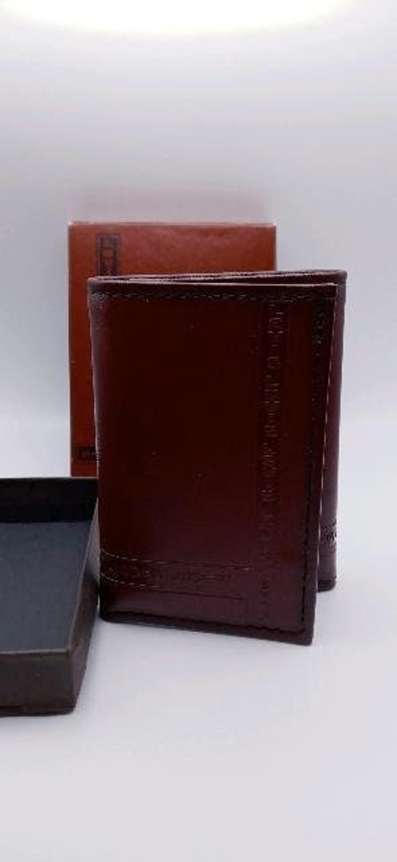 Vintage Levi Strauss Dark Leather tri-fold wallet