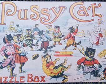 Louis Wain Metal Lithograph