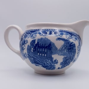 Antique Petrus & Regout Co. Castillo Faience Cream Pitcher