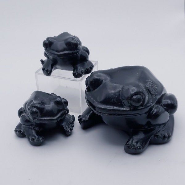 Canadian Stonecraft, Set of 3 Frogs, Carved Stone or BOMA