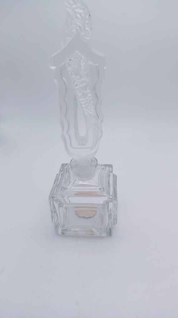 Czechoslovakian Cut Crystal Perfume Bottle Large,… - image 8