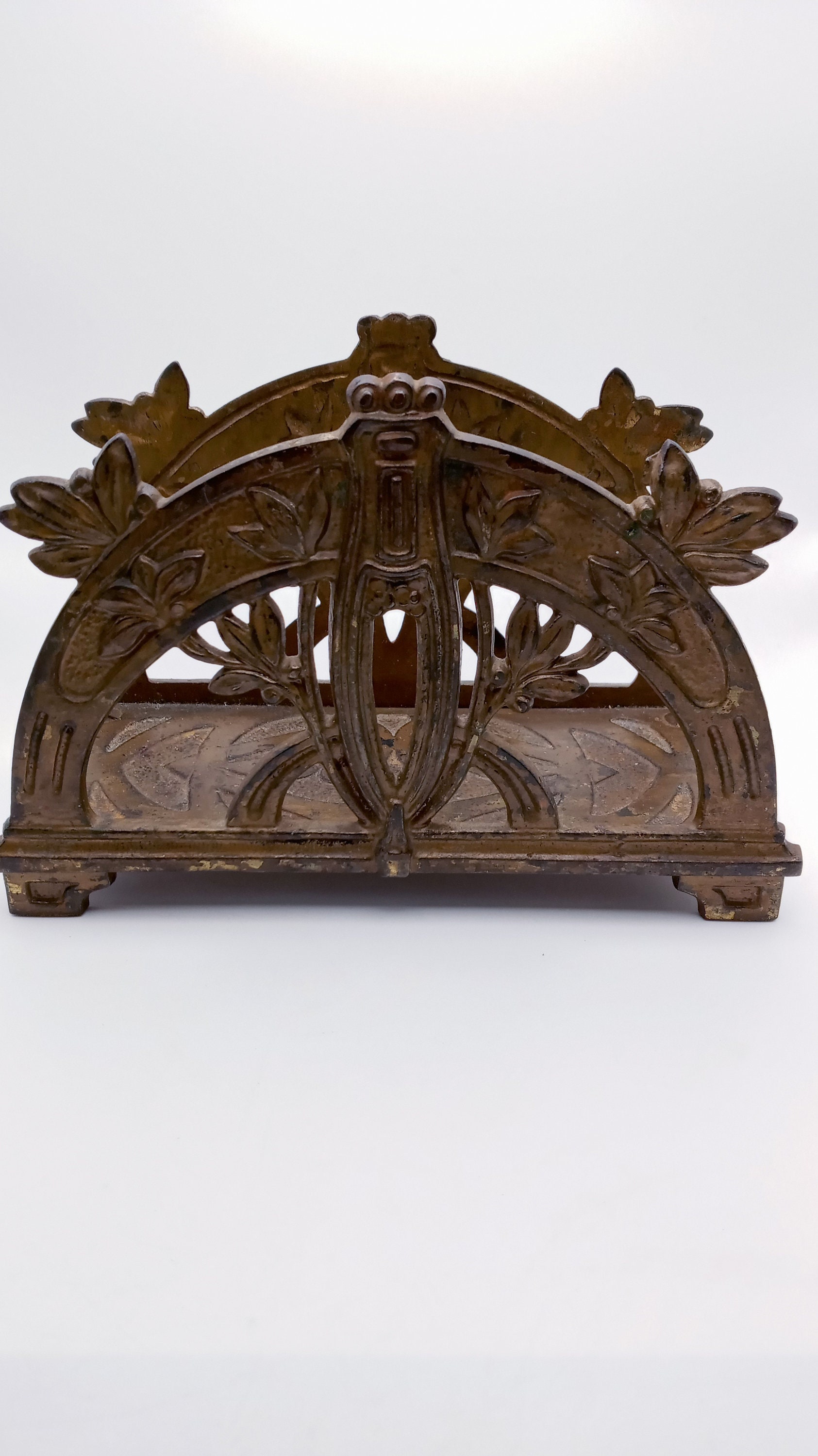 Ornate Painted Cast Iron Letter Holder and Letter Spike Etsy