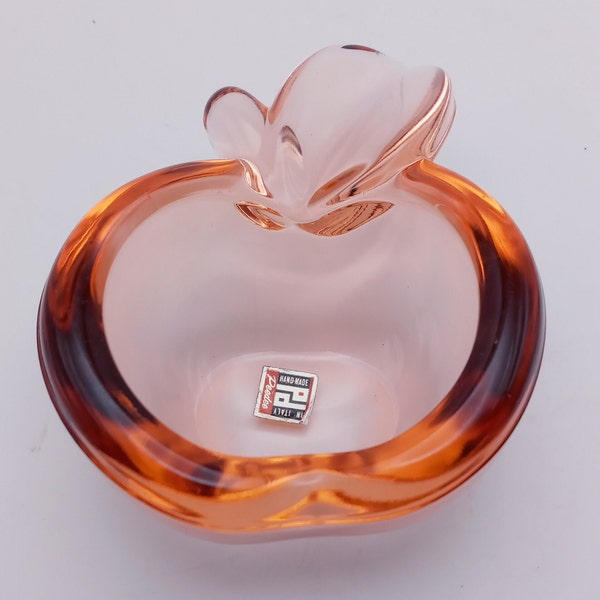 Peedee, Murano, Blown Glass Apple Small Dish/Ashtray