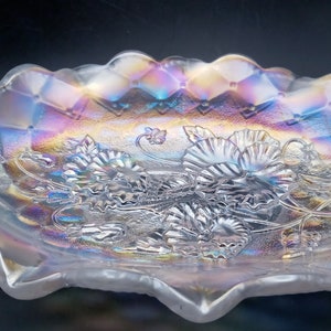 White Carnival Glass - Etsy White Carnival Glass - Etsy