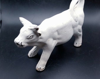 Painted Cast Iron Cow Doorstop: Farmhouse Country Decor