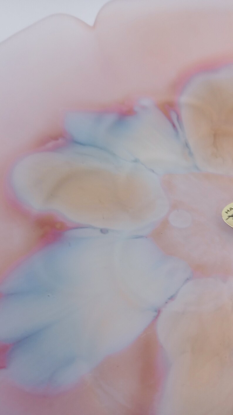 Hand Painted Frosted Glass Bowl by Al Rama Israel Etsy