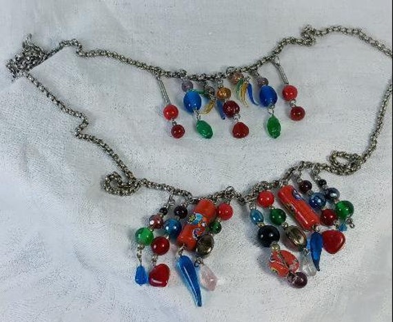 Murano Style Glass Bead Necklace - image 4