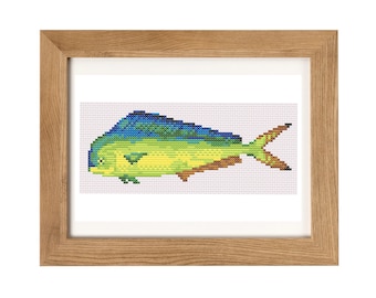 Mahi Mahi Fish Cross Stitch Pattern PDF Download | Homemade Thread