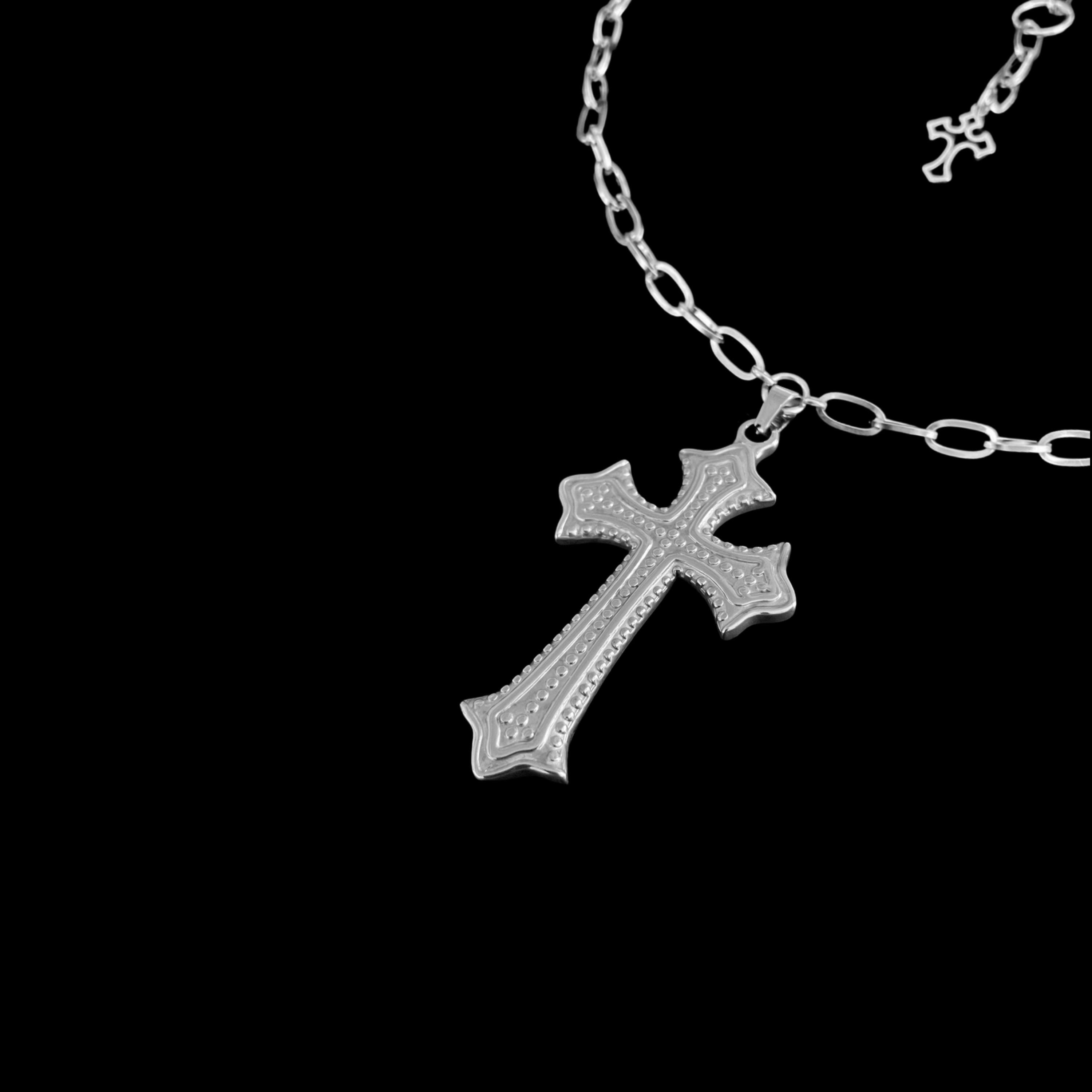 S𝔞𝔠𝔯𝔢𝔡༻ Gothic Cross Necklace / Stainless Steel / Y2K Punk