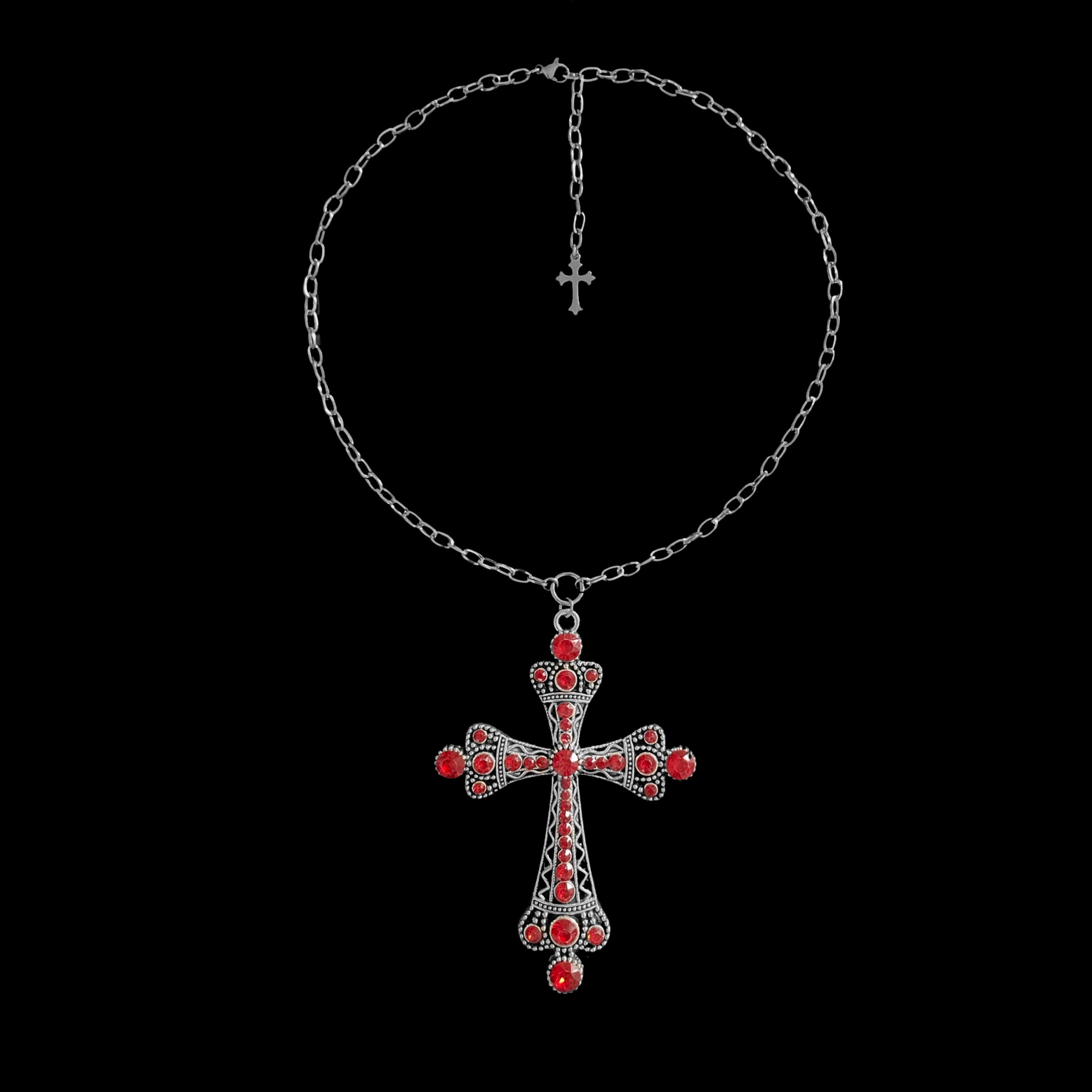 P𝔯𝔦𝔢𝔰𝔱𝔢𝔰𝔰༻ Stainless Steel Necklace Oversized Cross