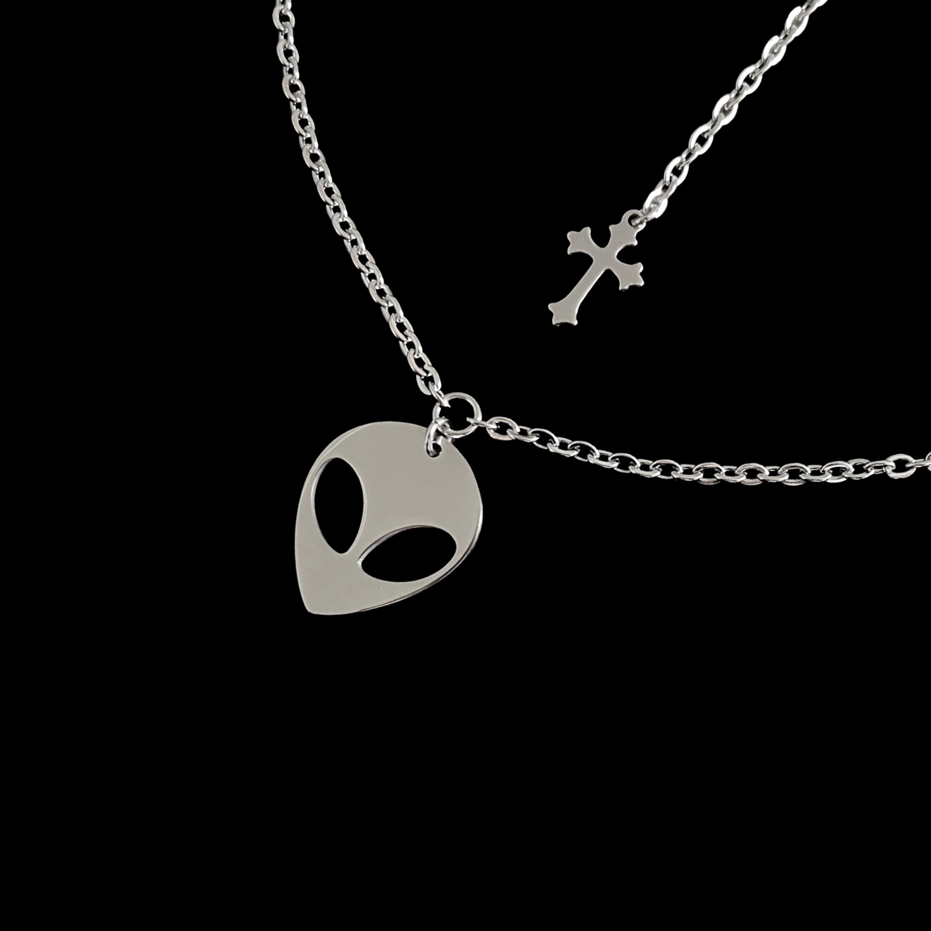 SILVER 950 ALIENSKULL CHAIN NECKLACE – THE SHOP YOHJI YAMAMOTO