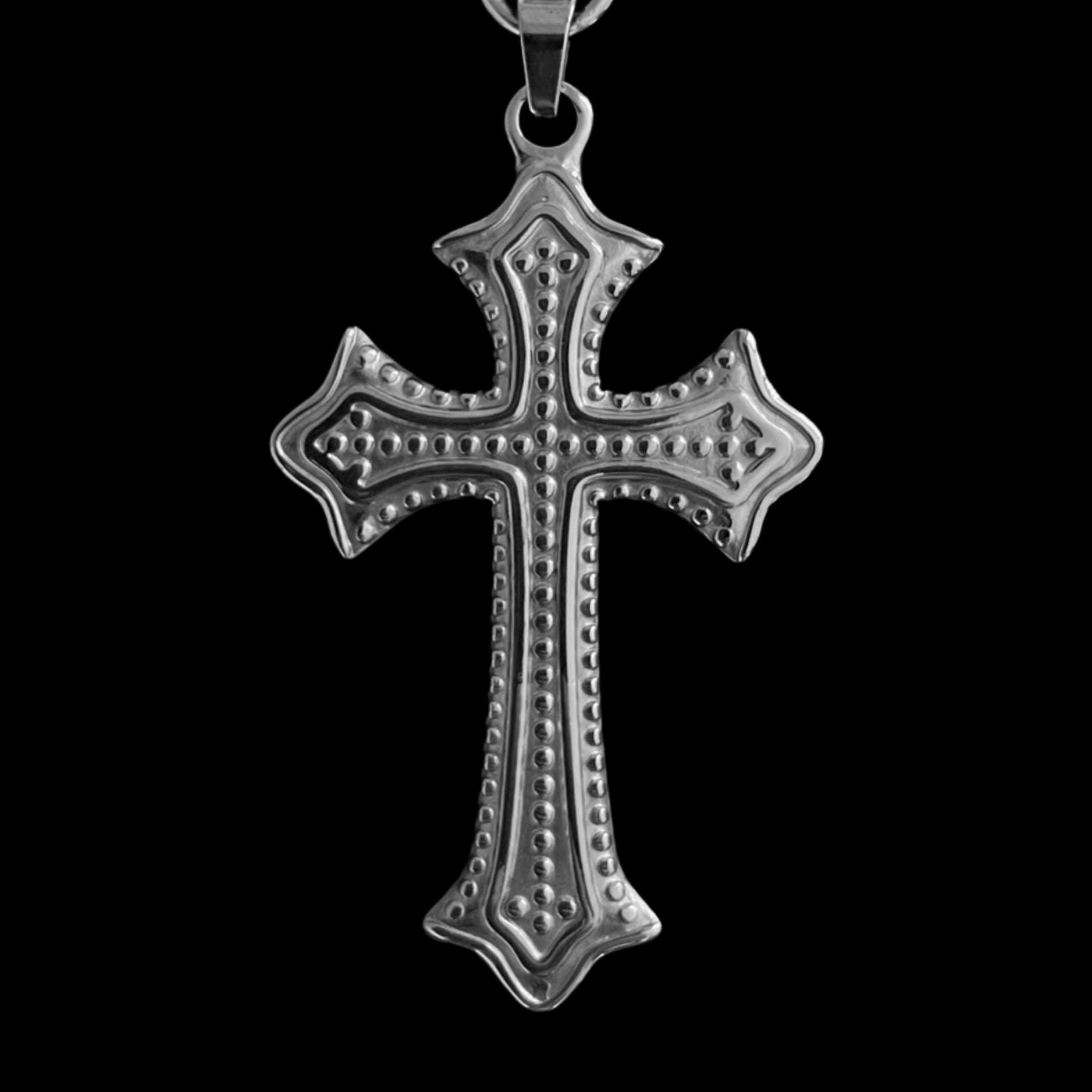アクセサリー Neo Gothic silver Cross Necklace 925 y2k S𝔞𝔠𝔯𝔢𝔡༻ Gothic Cross Necklace / Stainless Steel / Y2K Punk