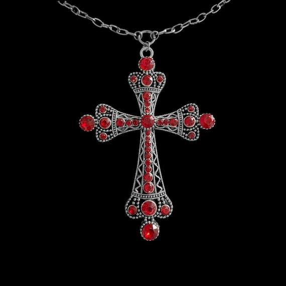 P𝔯𝔦𝔢𝔰𝔱𝔢𝔰𝔰༻ Stainless Steel Necklace Oversized Cross