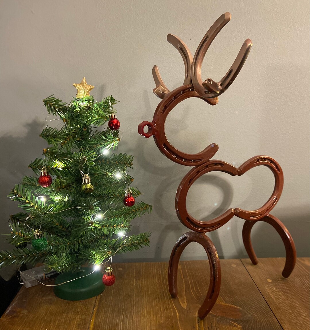 Horseshoe Reindeer Etsy