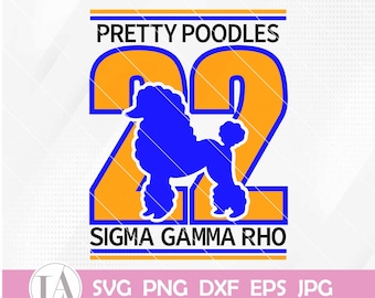 Pretty Poodle Svg | Sigma Gamma Rho Svg | Poodle Svg | Digital Download | Clipart Files | Svg Dxf Png Jpg Eps Files | Pretty Poodle 1922 Jpg