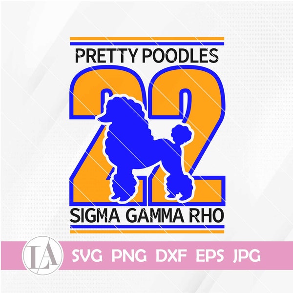 Pretty Poodle Svg | Sigma Gamma Rho Svg | Poodle Svg | Digital Download | Clipart Files | Svg Dxf Png Jpg Eps Files | Pretty Poodle 1922 Jpg