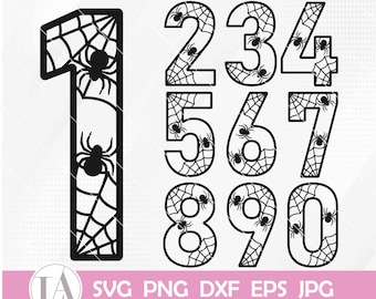 Halloween Numbers Bundle | Numbers Svg | Halloween Svg | Trick or Treat | Cute Ghost | Digital Files | Halloween | Png Svg Dxf Jpg Eps Files