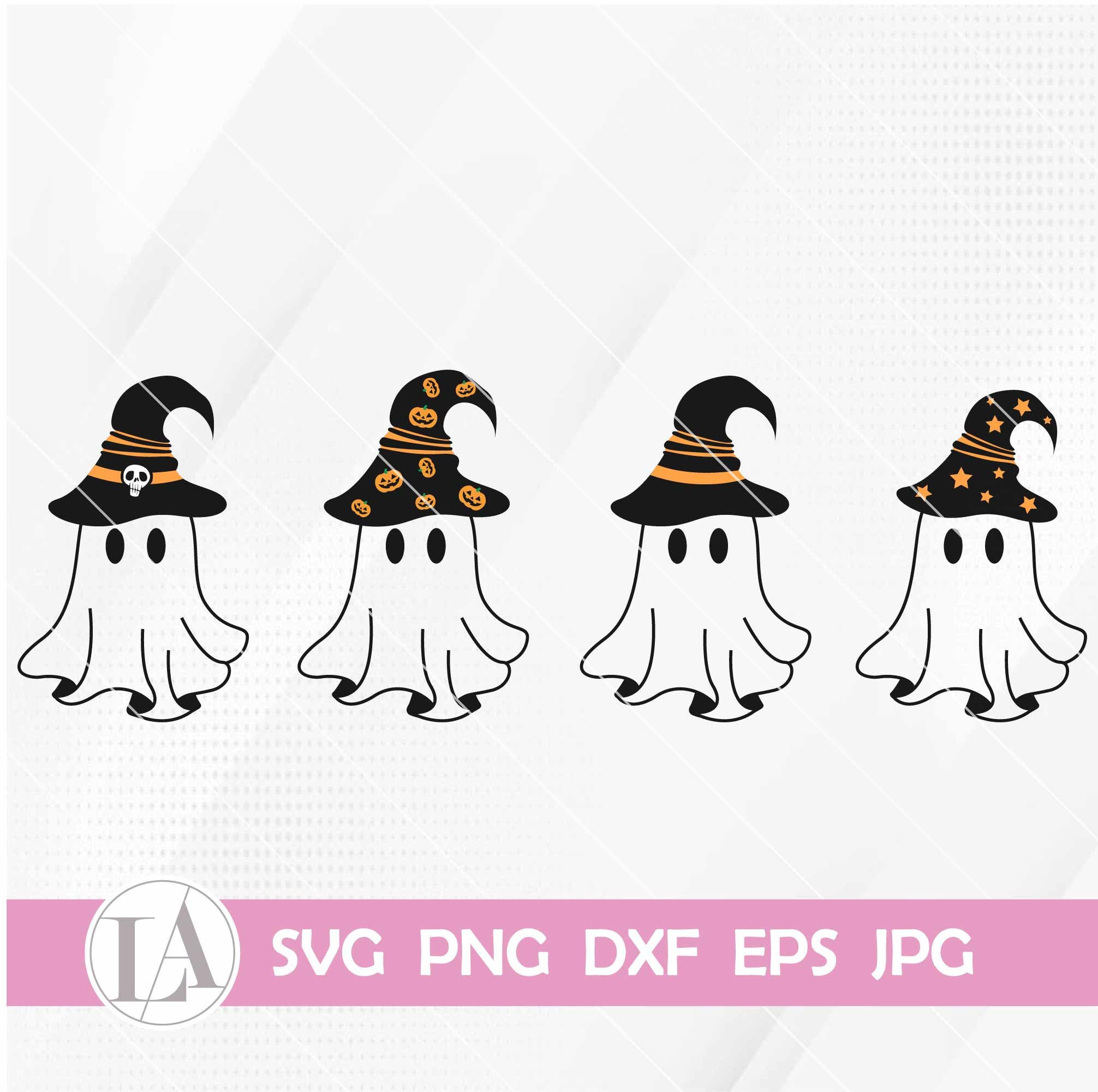 Cute Ghost Bundle | Ghost Svg | Cute Ghost Png | Halloween Svg | Witch ...