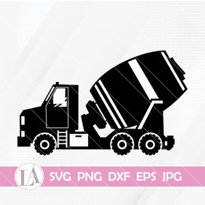 Concrete Mixer Svg, Construction Truck SVG, Heavy Equipment SVG, Concrete Mixer Cut Files, Clipart Vector Digital, Dxf Png Eps