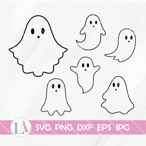 Fantasma di Halloween Svg / Pacchetto fantasma carino di 6 / Fantasma carino Svg / Fantasma Svg / Halloween Svg / Dolcetto o scherzetto Svg / Fantasma volante Svg