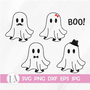 Cute Ghost Bundle | Cute Ghost Svg | Halloween Svg | Spooky Svg | Boo Svg | Ghost Png | Digital Download | Svg Png Jpg Dxf Eps Files