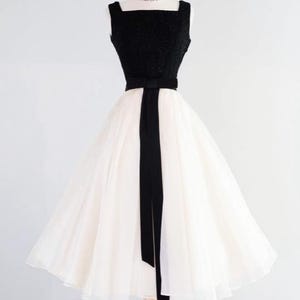 Audrey black and white dress