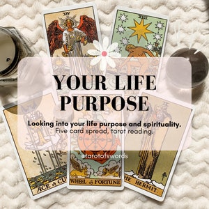 Tarot reading your Life Purpose video reading - Paranormale lezing 5 kaarten - Spirituele en gepersonaliseerde begeleiding