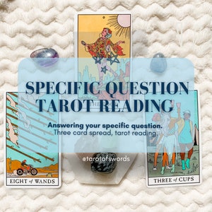 Lettura dei tarocchi specifica una domanda - Lettura psichica - Stesura di 3 carte - Lettura video intuitiva di guida spirituale