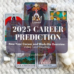 Predicción de carrera y trabajo 2025, lectura de tarot con predicción psíquica anual de carrera 2025, video de predicción psíquica de carrera