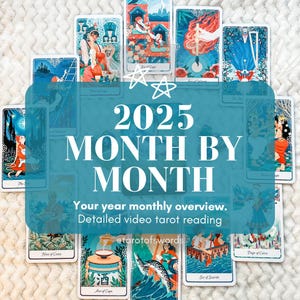 Prossimi 12 mesi Lettura dei tarocchi 2025 - Lettura delle previsioni psichiche panoramica completa mese per mese - Lettura dei tarocchi video personalizzata