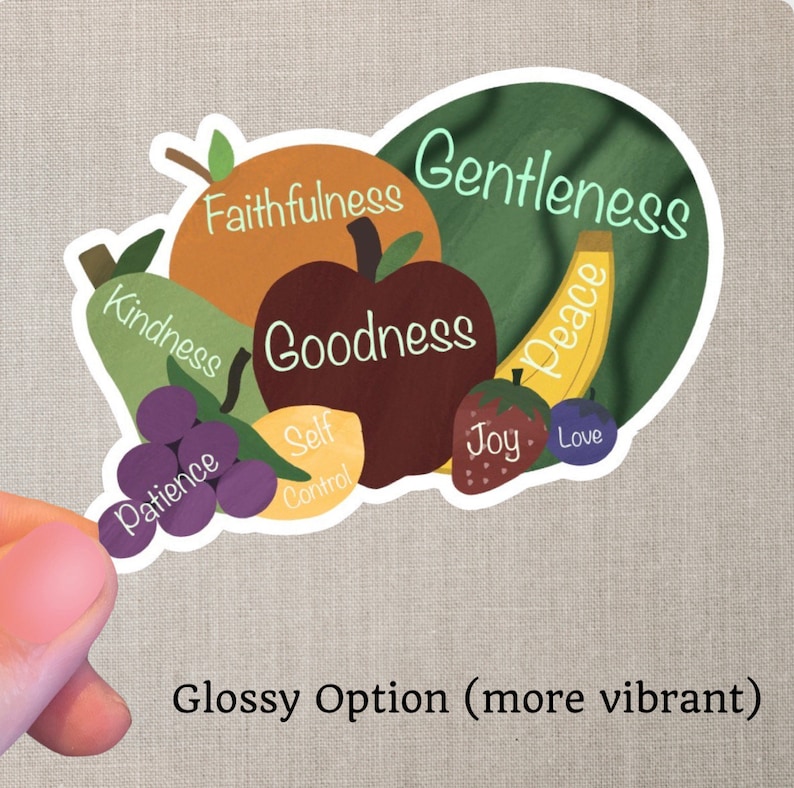 Fruit of the Spirit Stickers for Believers, Bible Studies, and Small ...