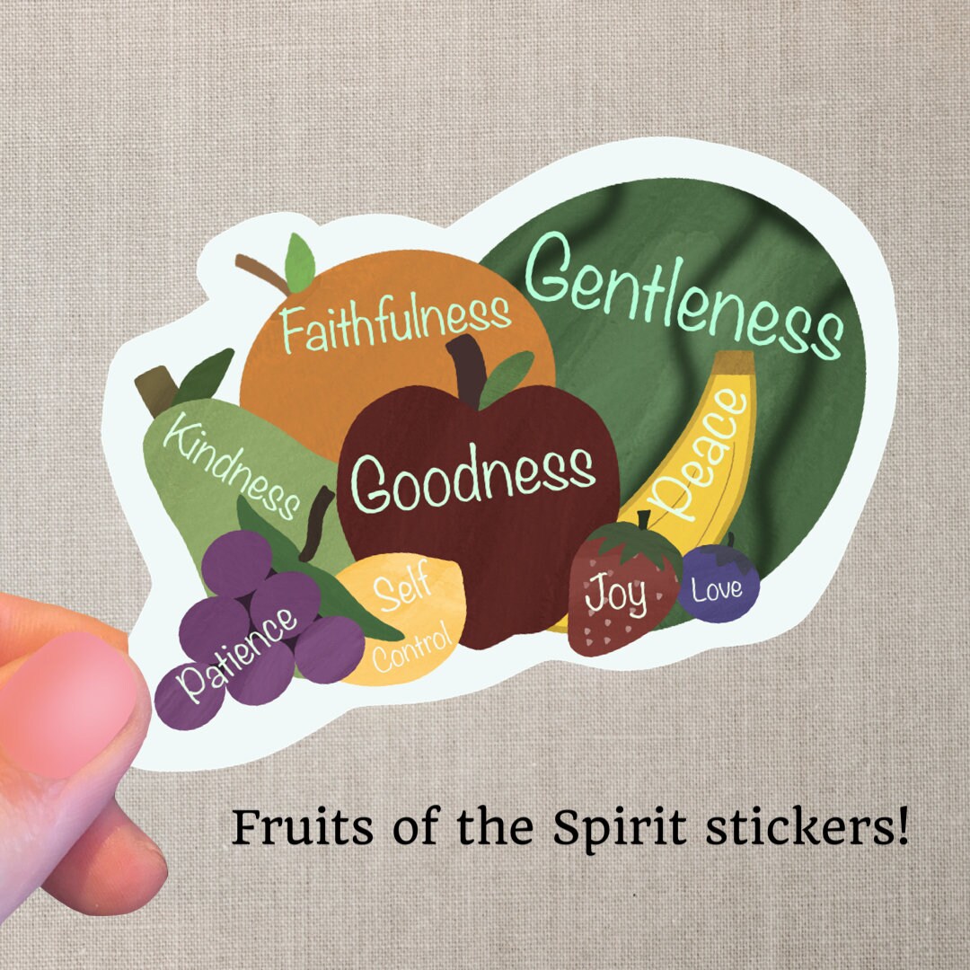Fruit of the Spirit Stickers for Believers Bible Studies and - Etsy