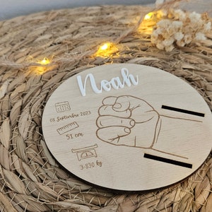 Personalized Wooden Birth Bracelet Holder