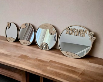 Miroir Personnalisé en Bois pour Enfants