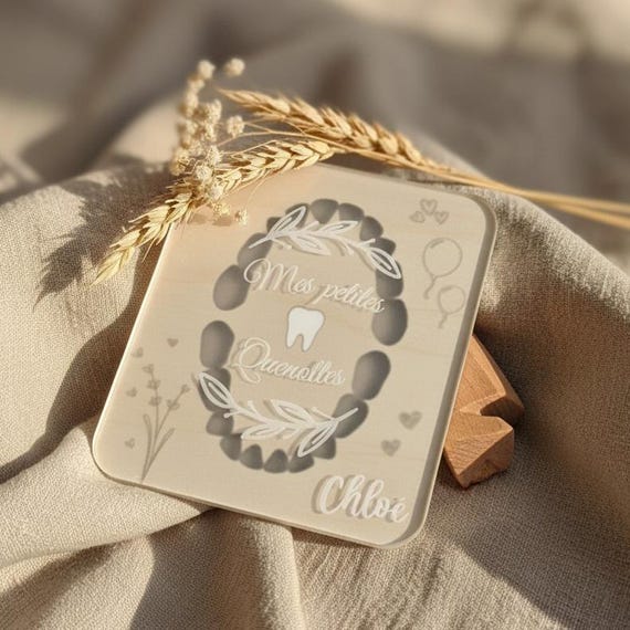 Boite à dents de lait personnalisée - Coffret souvenir gravé avec prénom de l’enfant