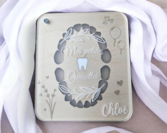 Gravure Events Boite à Dents de Lait en bois - Personnalisée avec le prénom de l'enfant Texte personnalisable – petite souris - Fabrication