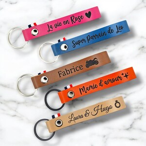 Porte clé personnalisé en cuir. Un cadeau original pour toutes les occasions