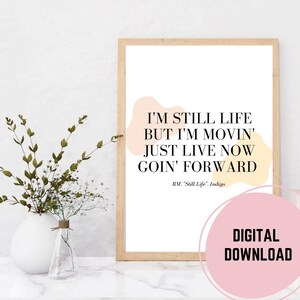 Nature morte Art mural imprimable | Décor Kpop, Citations Kpop, Affiche Kpop, Indigo Wall Art, Impression numérique, Téléchargement instantané, Indigo Merch