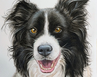 Custom pet portrait watercolor