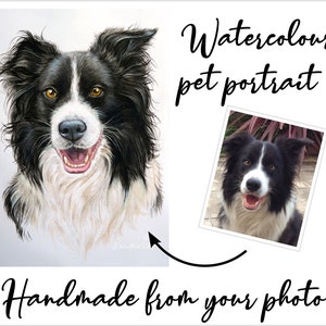 Custom pet portrait watercolor image 2