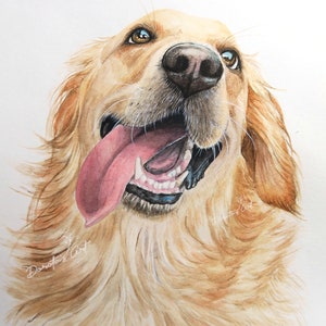 Custom pet portrait watercolor image 8